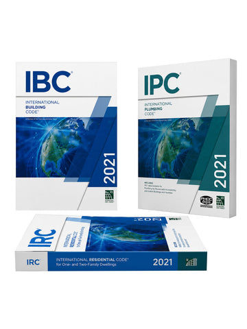 2021 IBC, IPC & IRC Code Book Set – International Building Code + International Plumbing Code & International Residential Code | Paperback