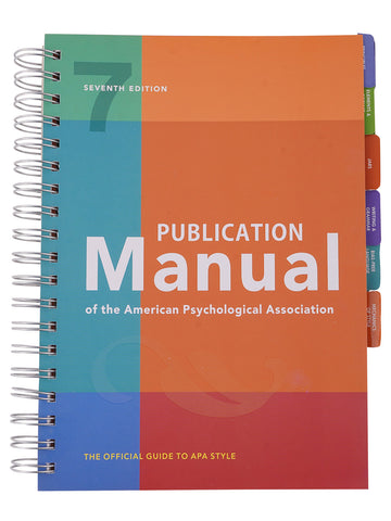 APA Publication Manual, 7th Edition, Spiral Bound (1433832178)
