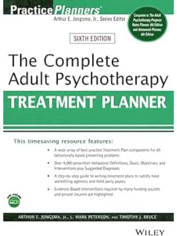 The Complete Adult Psychotherapy Treatment Planner, 6th Edition (1119629934)
