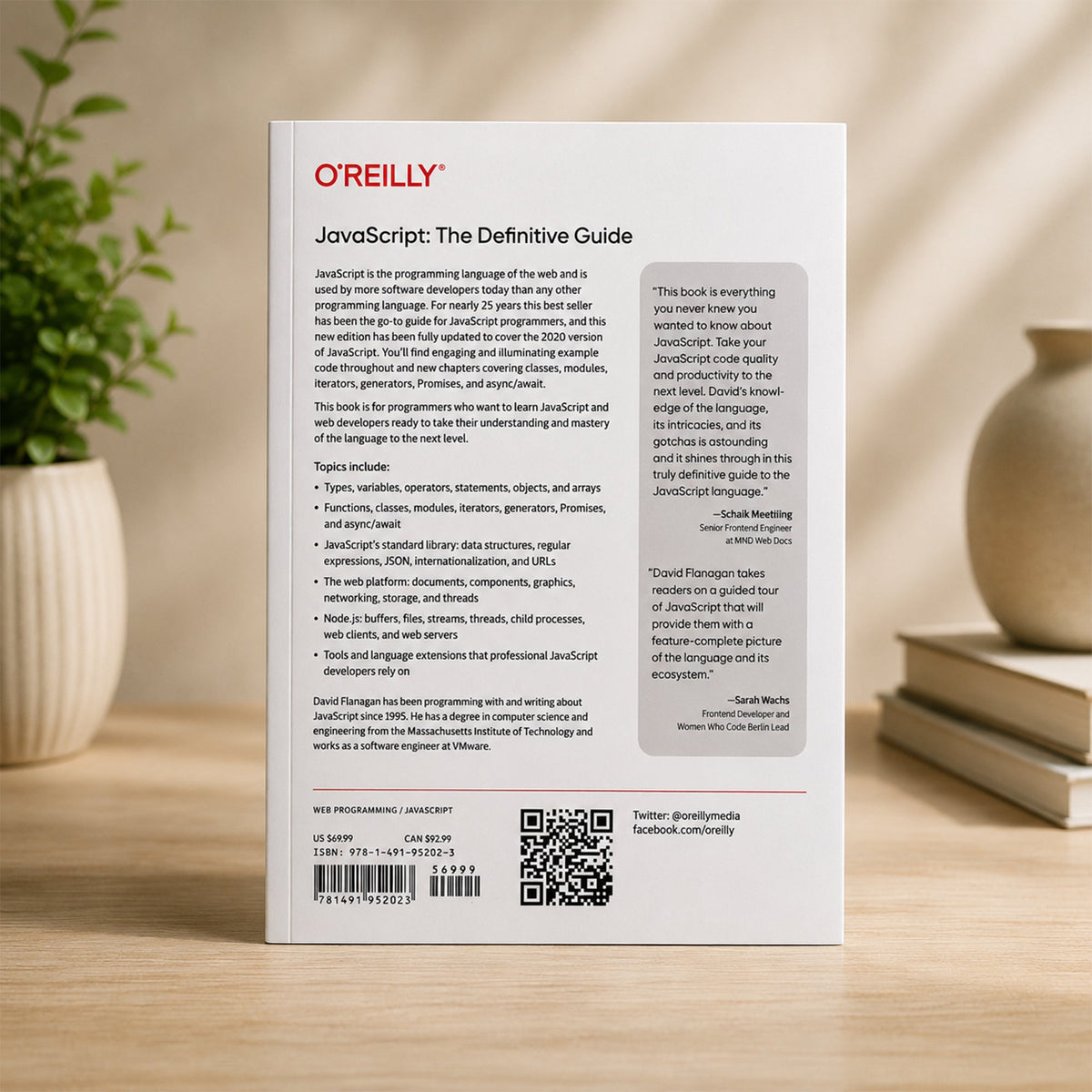 JavaScript: The Definitive Guide 7th Edition back cover, O'Reilly paperback